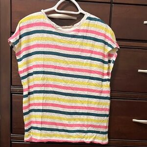 Boden Linen Striped Tee